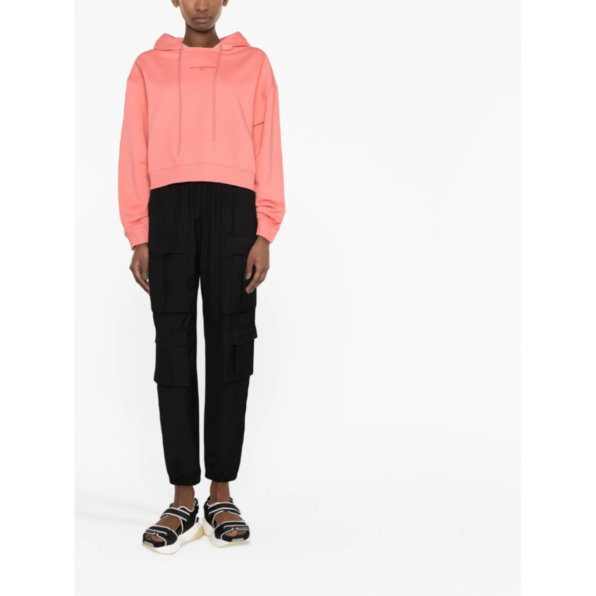 logo-print drawstring hoodie - Img 2