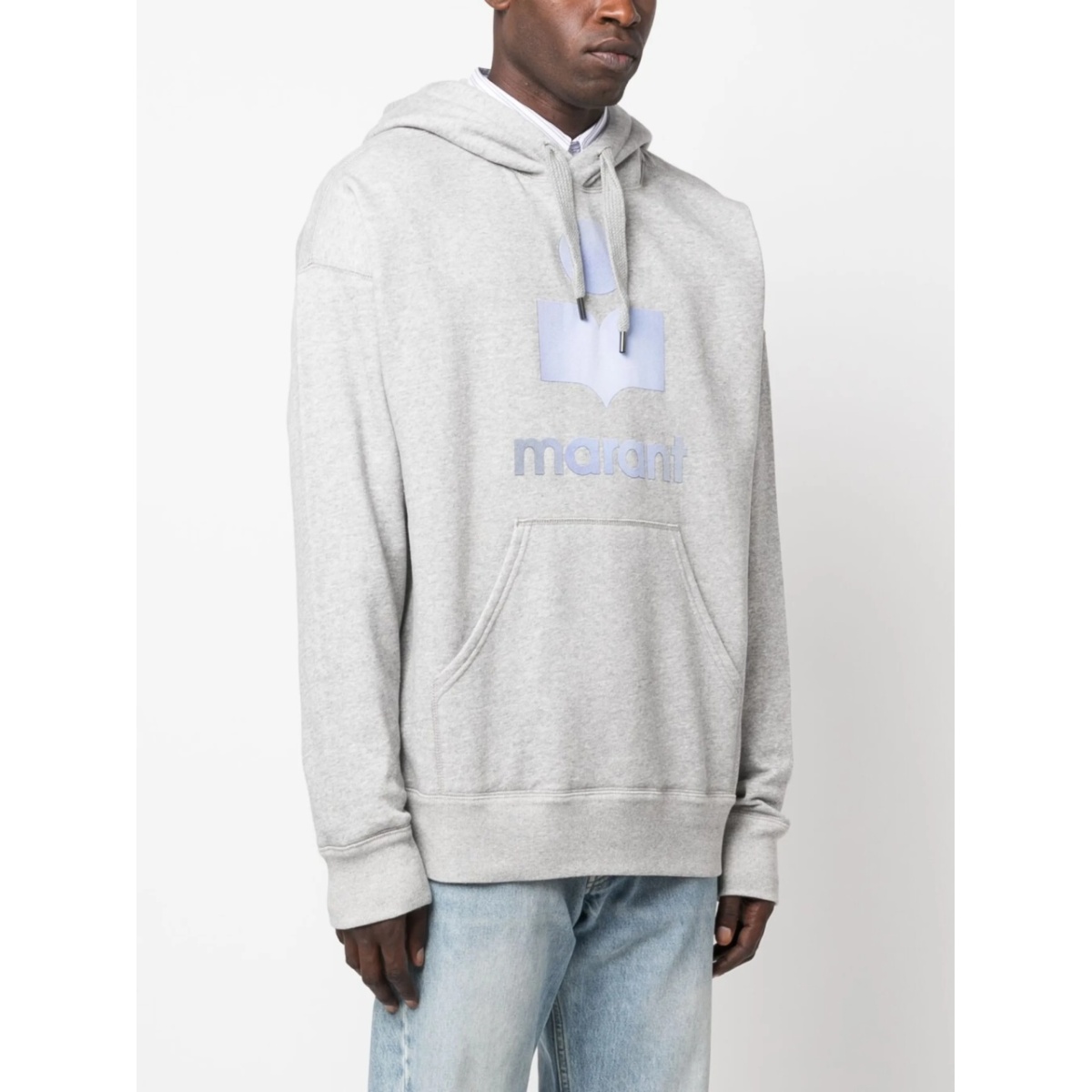 logo-print drawstring hoodie - Img 3