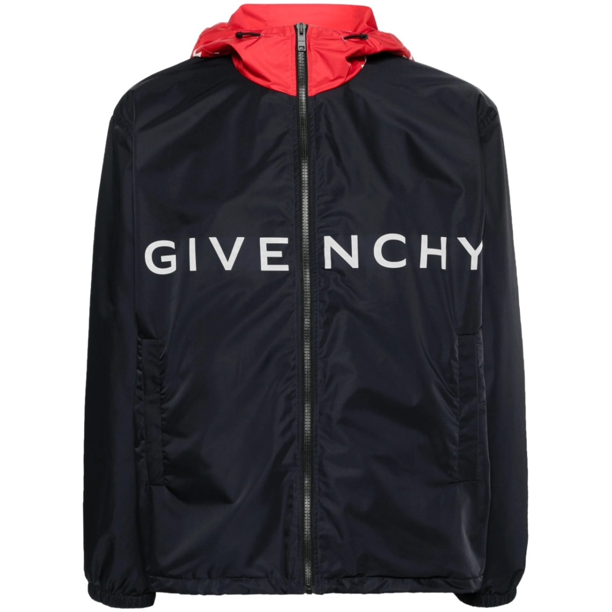 logo-print hooded jacket