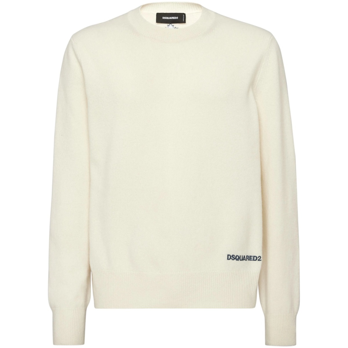 logo-print knitted jumper