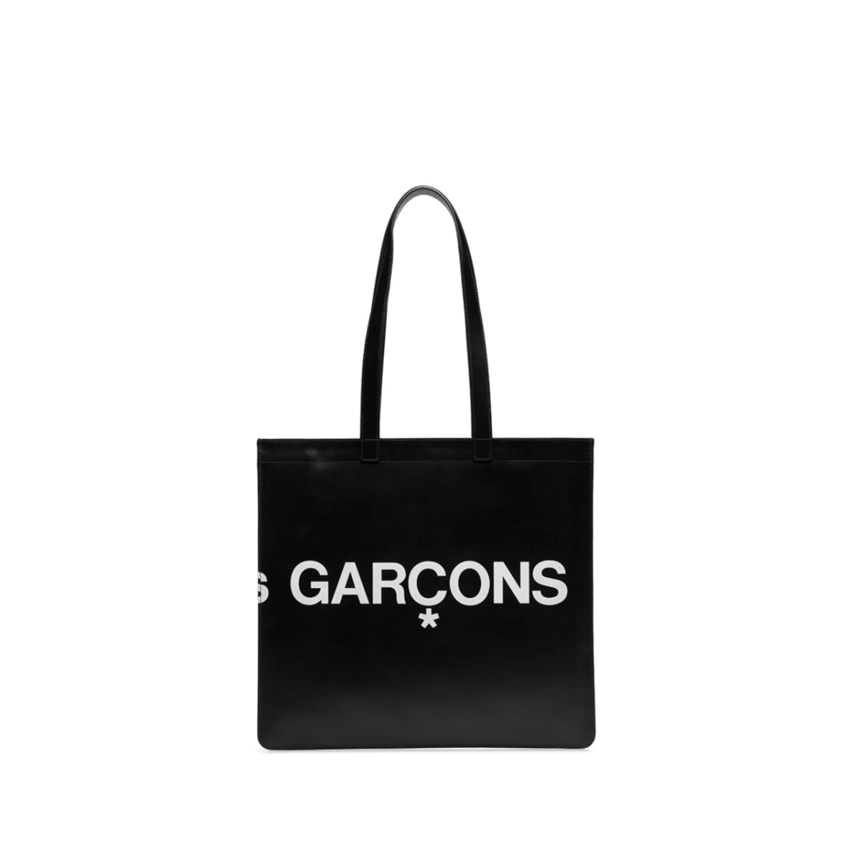 logo-print leather tote bag - Img 3