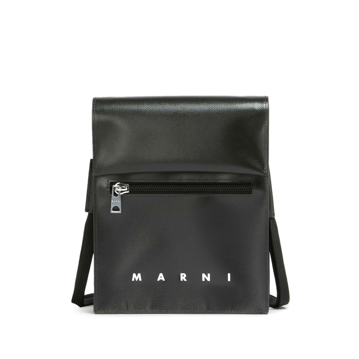 logo-print press-stud fastening shoulder bag