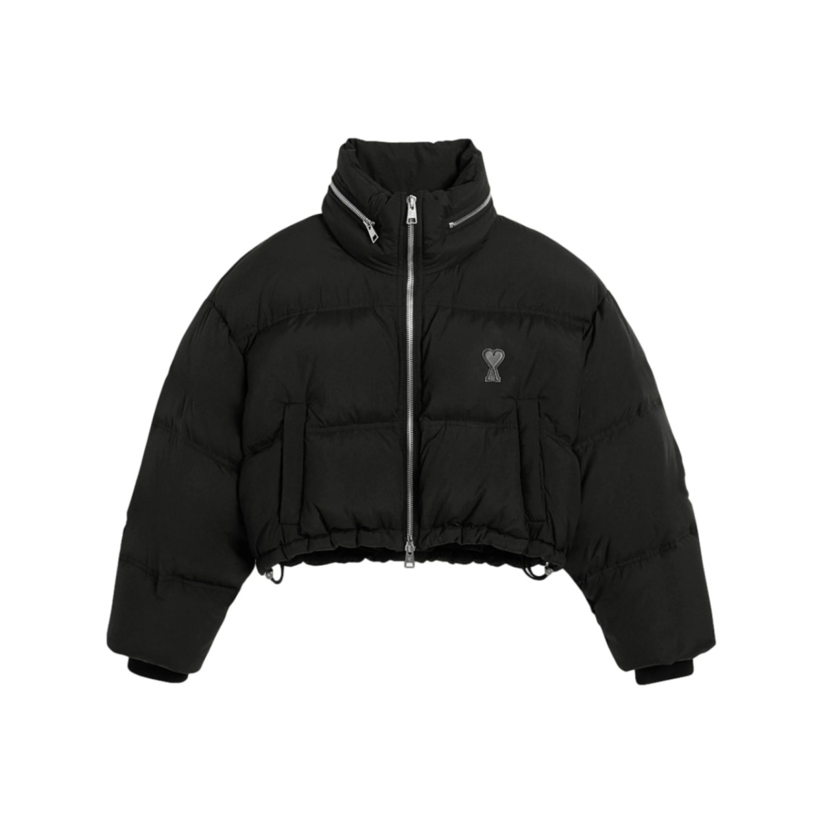logo-print puff jacket