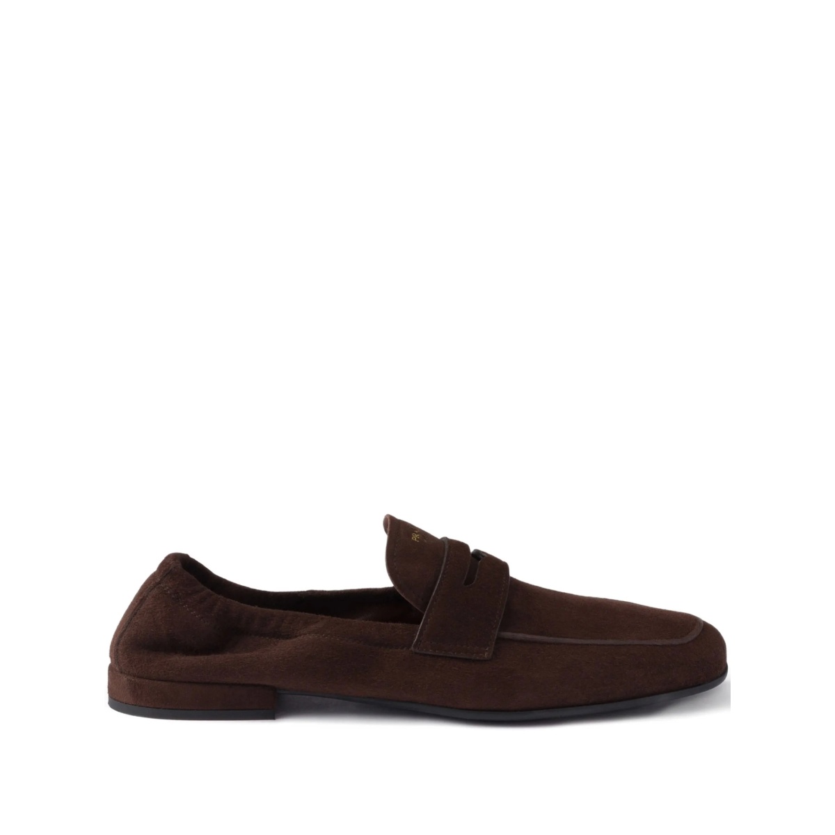 logo-print suede loafers