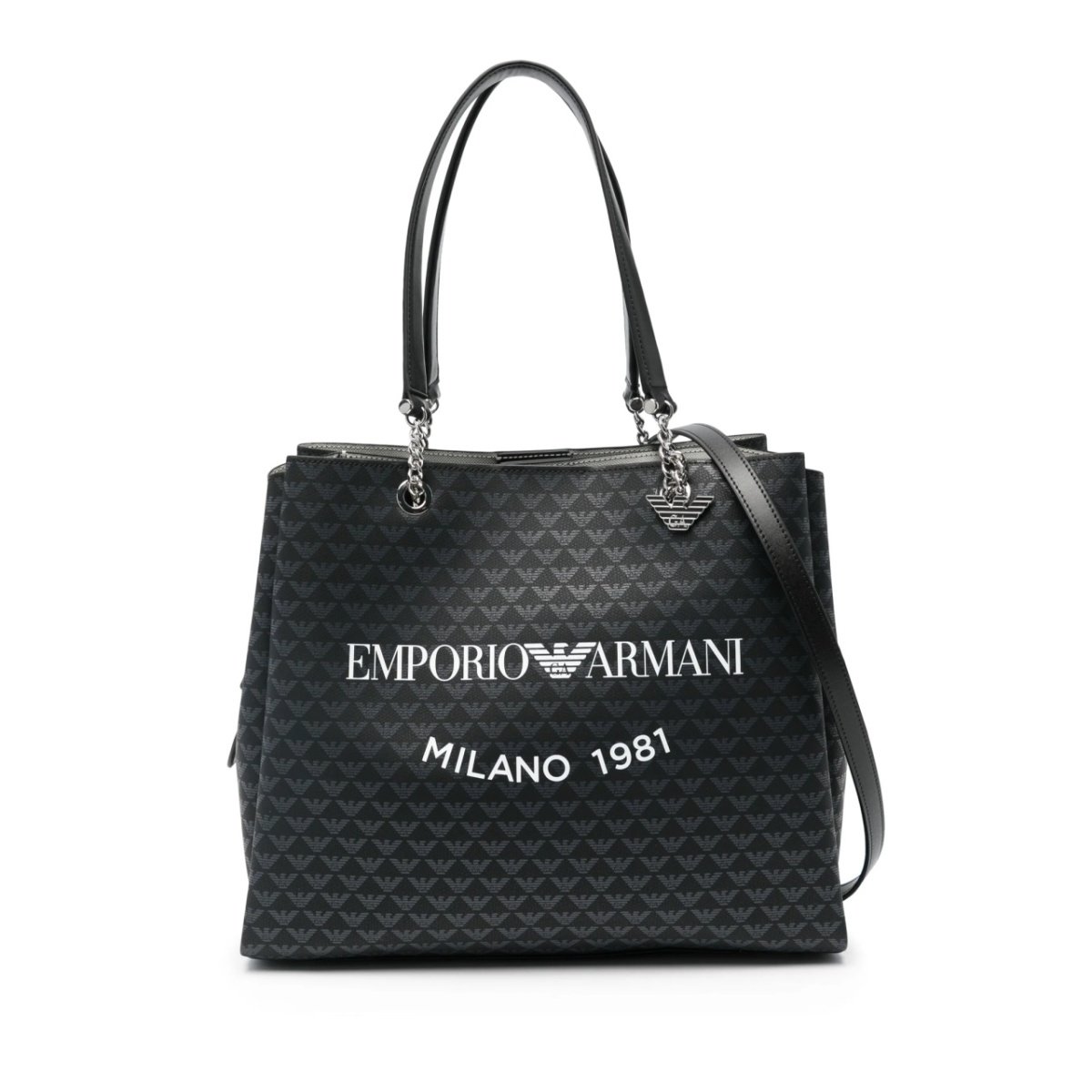 logo-print tote bag