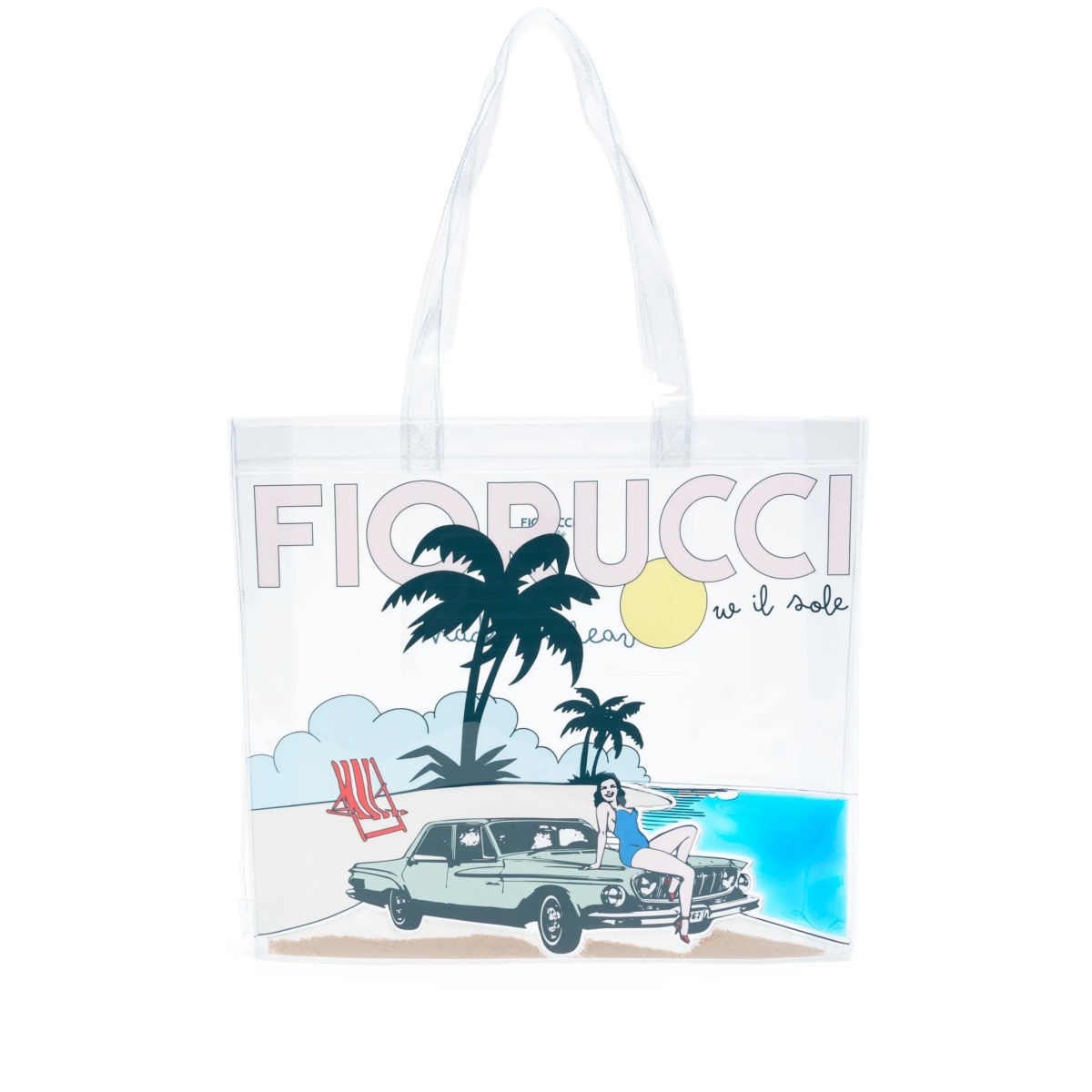 logo-print tote bag
