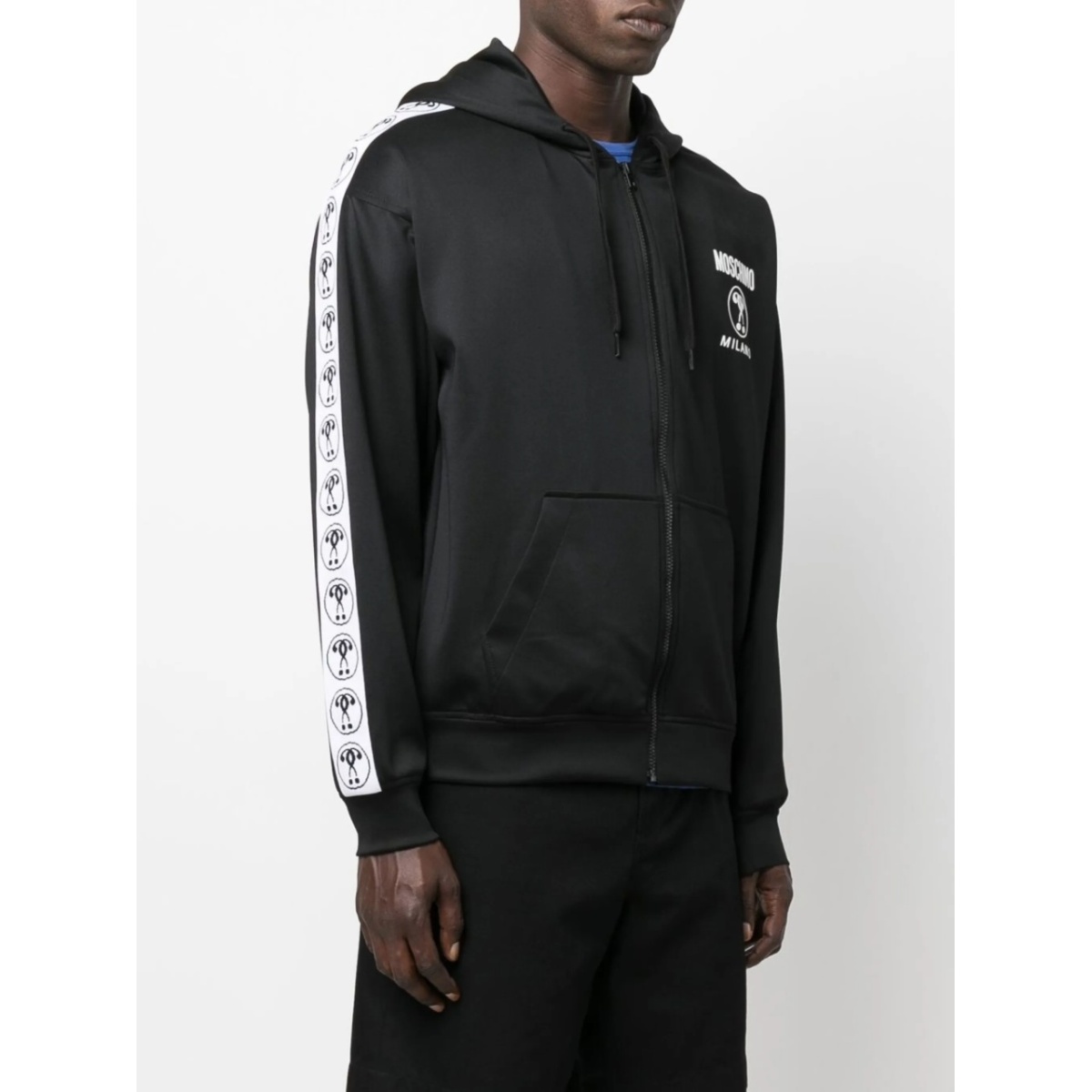 logo-print zip-up hoodie - Img 3
