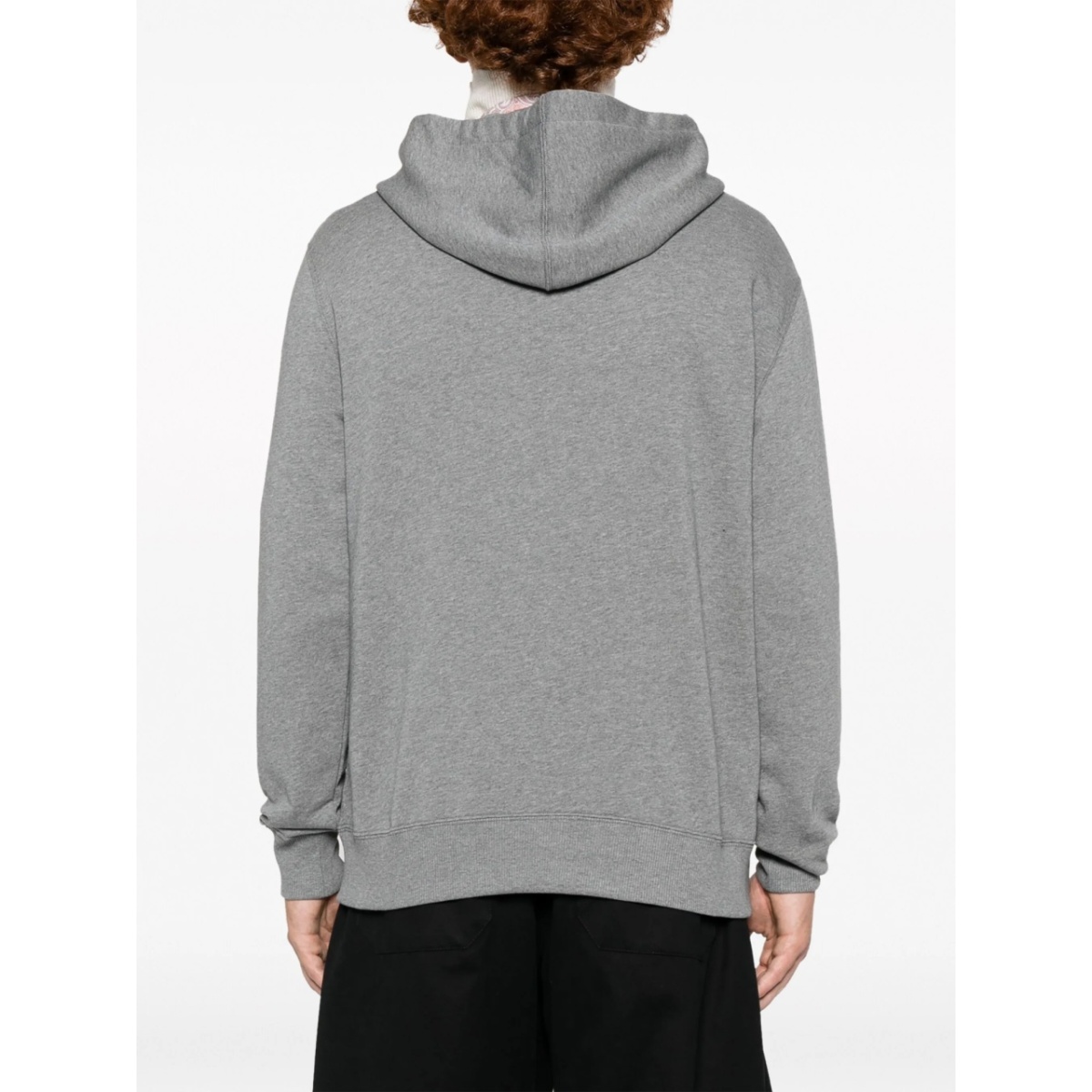 logo-stamp cotton hoodie - Img 4