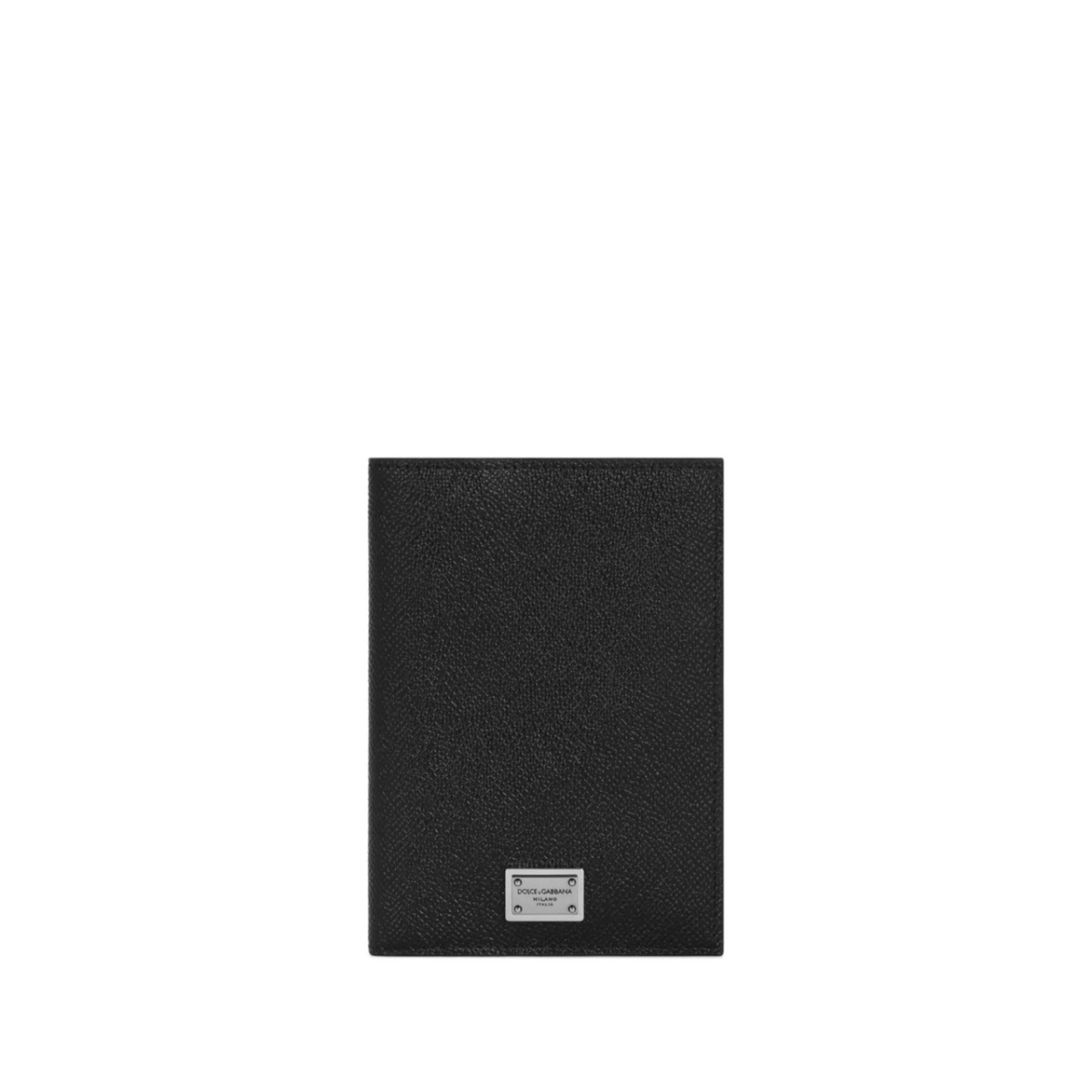 logo-tag leather passport holder