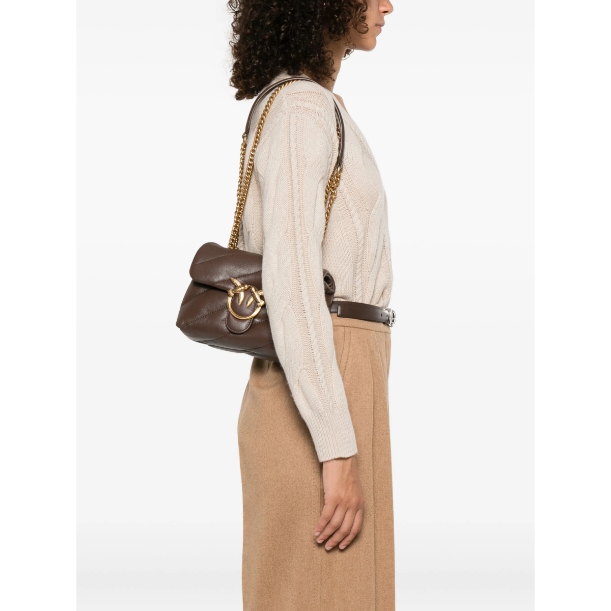 Love quilted logo-plaque shoulder bag - Img 2