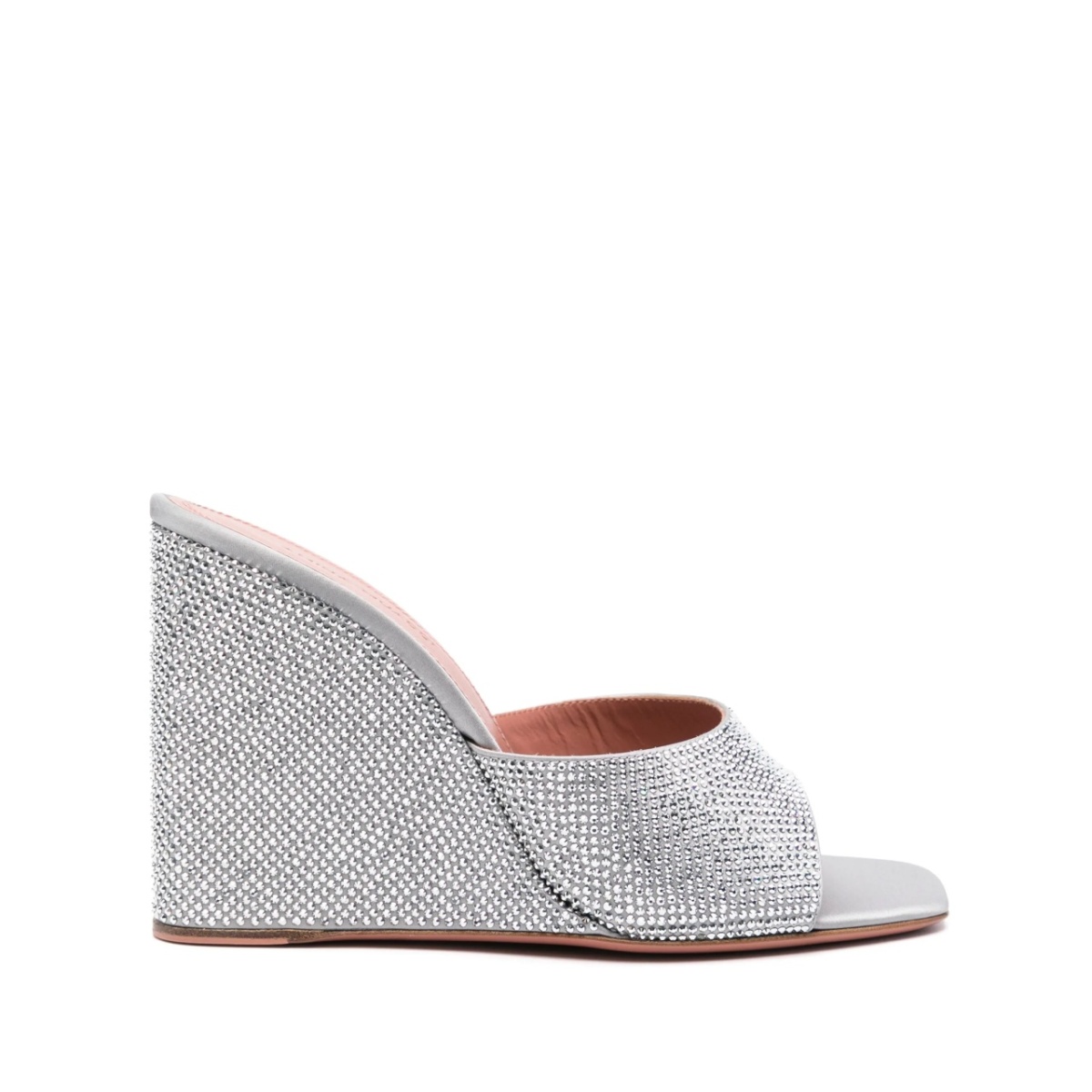 Lupita crystal-embellished wedge mules