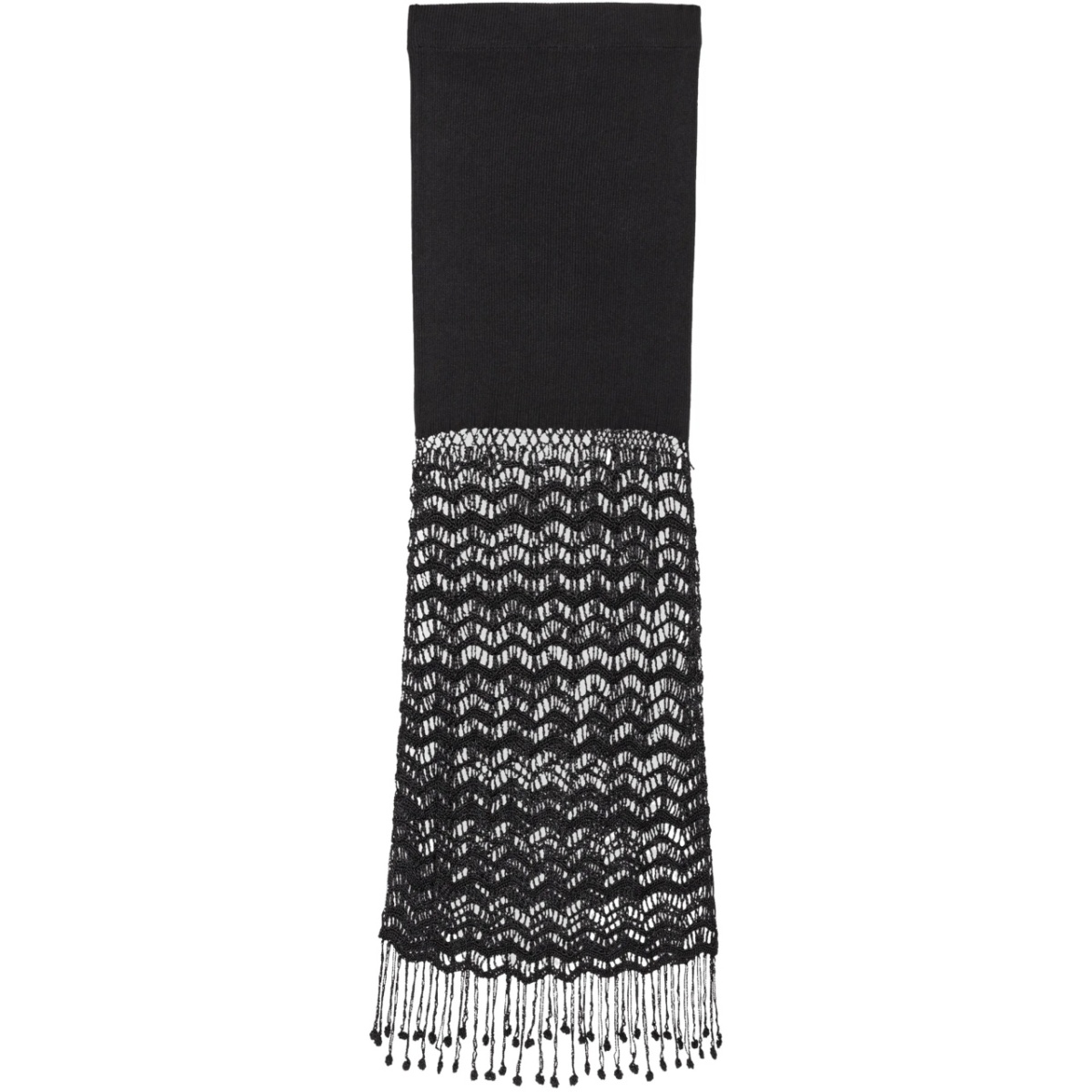 macramé-detailing maxi skirt
