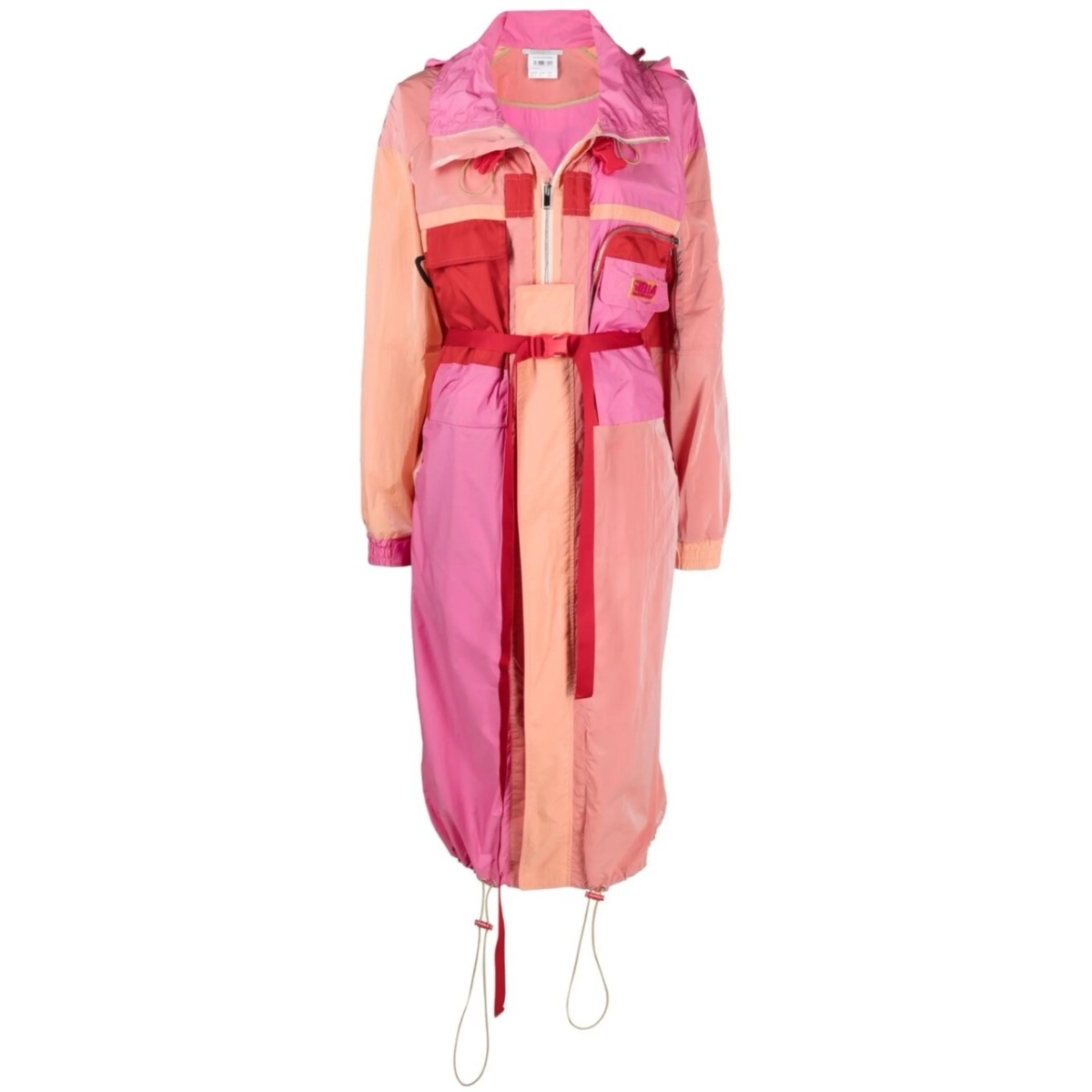 Maia colour-block parka coat