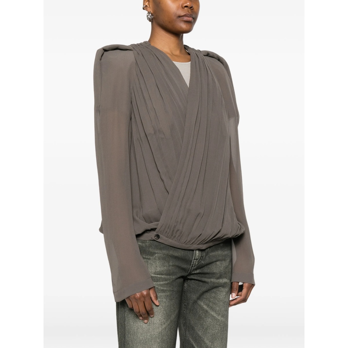 Maria pleated crossover jacket - Img 3