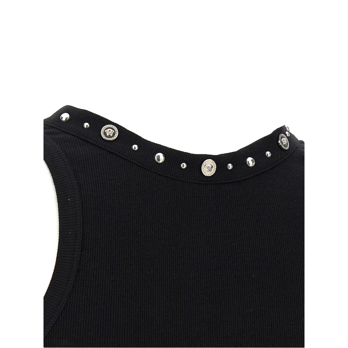 Medusa-plaque studded tank top - Img 4