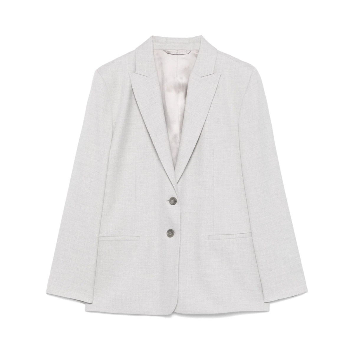 mélange-effect flannel blazer