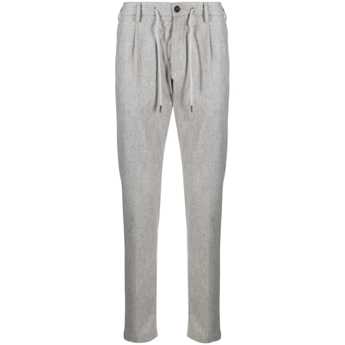 mélange-effect tapered trousers