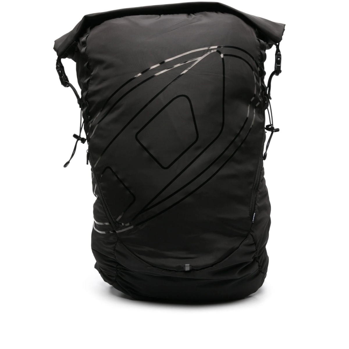 mesh-panel logo-print backpack
