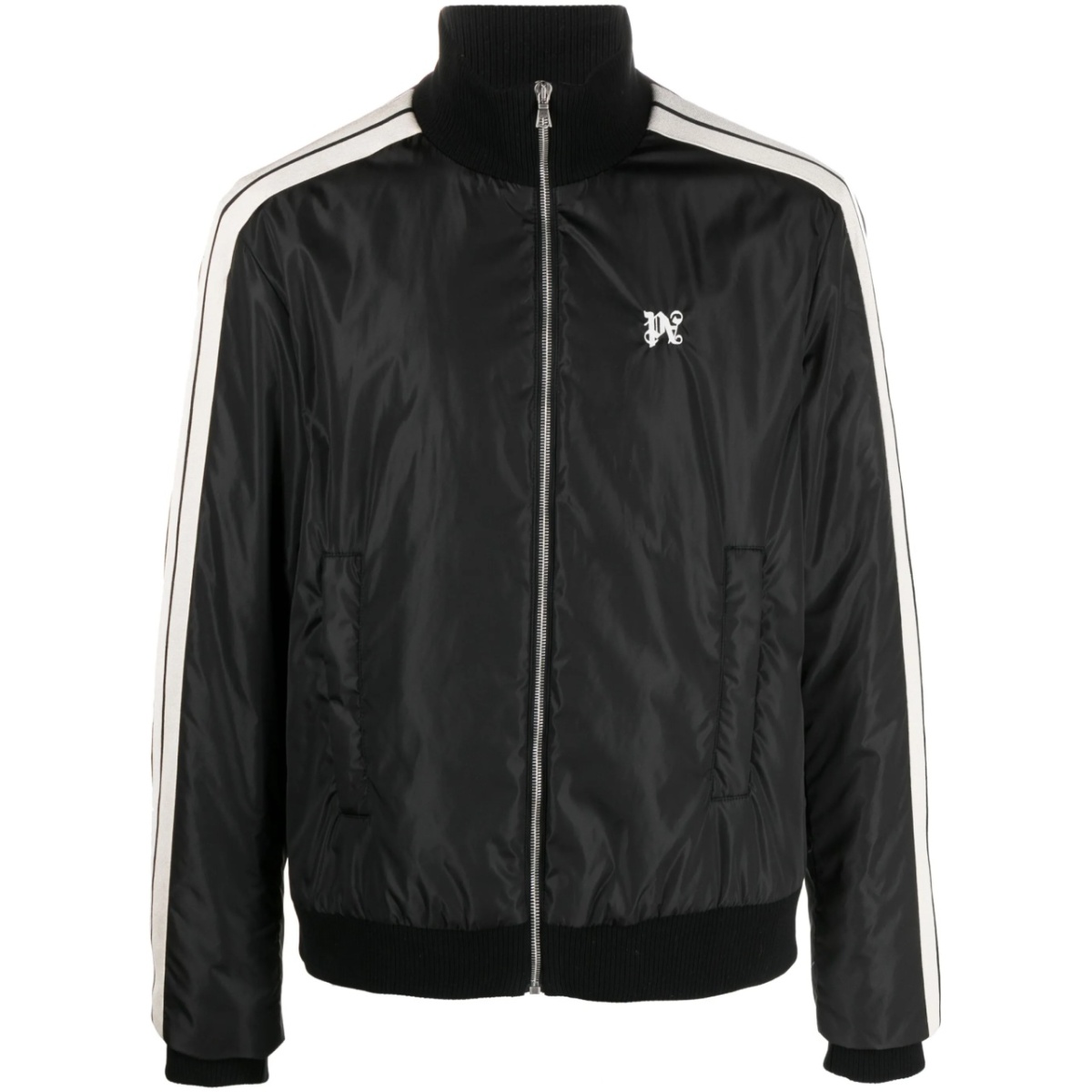 monogram-embroidered padded bomber jacket