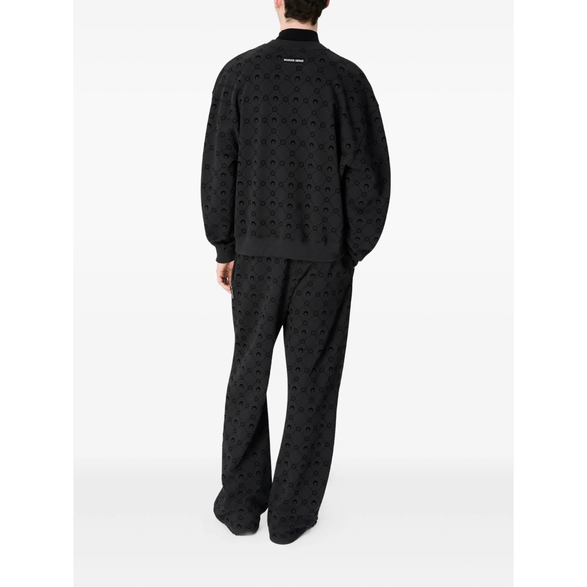 moonogram flocked fleece sweatshirt - Img 3