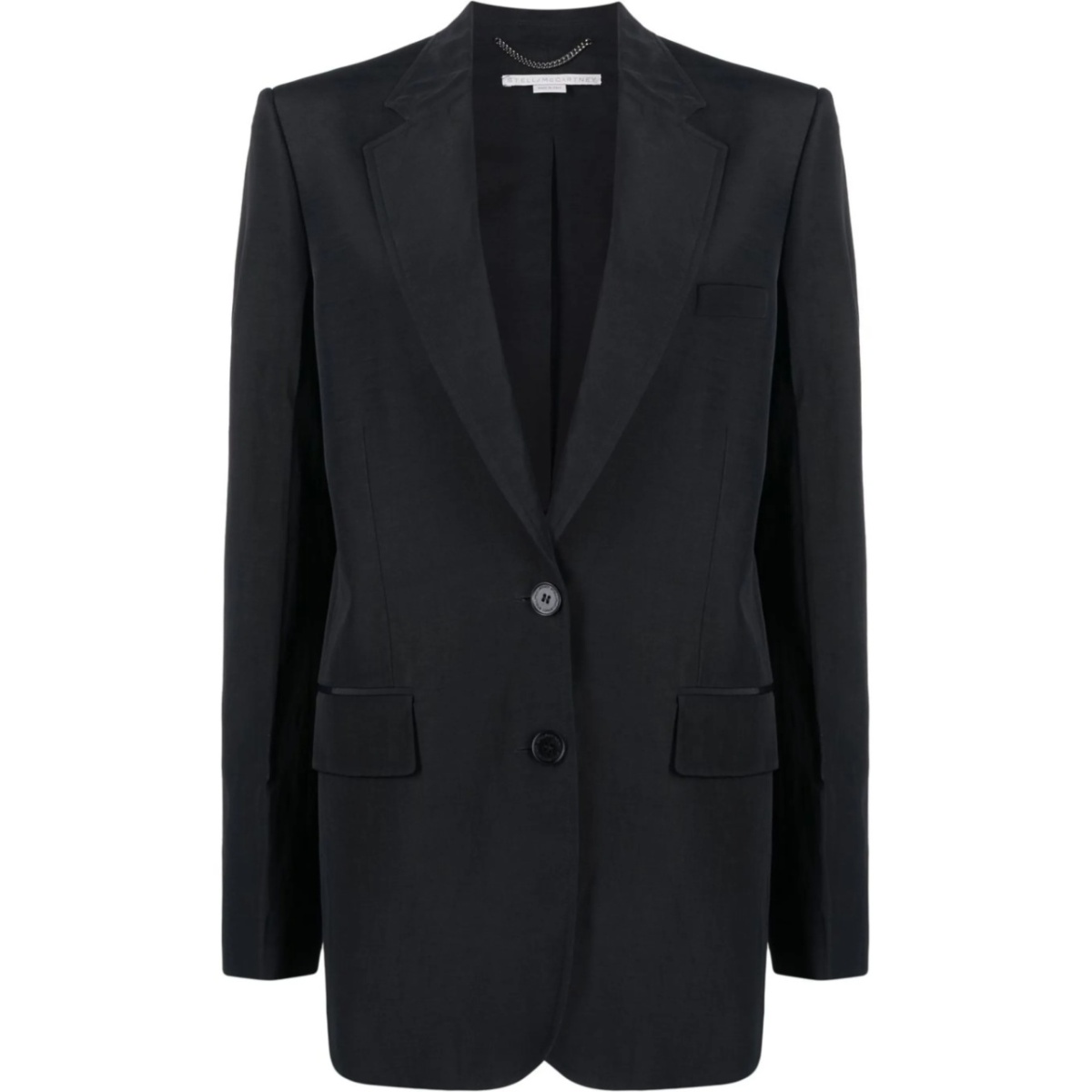 notched lapels single-breasted blazer