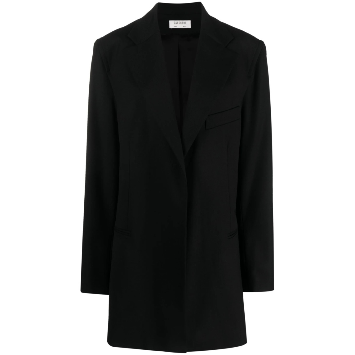 notched-lapels single-breasted coat