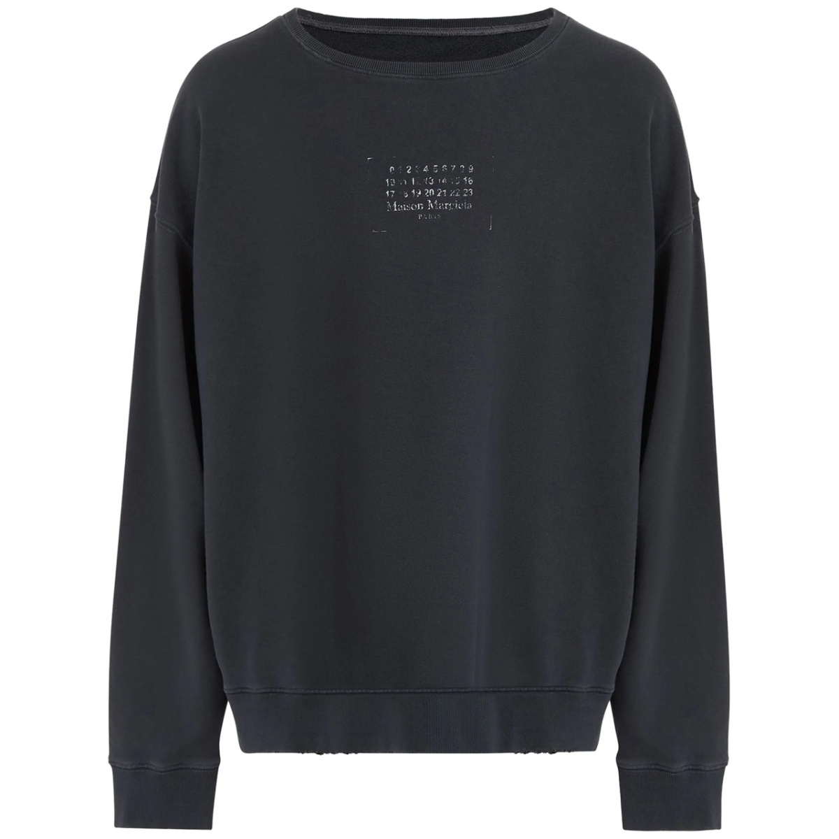 numbers motif sweater