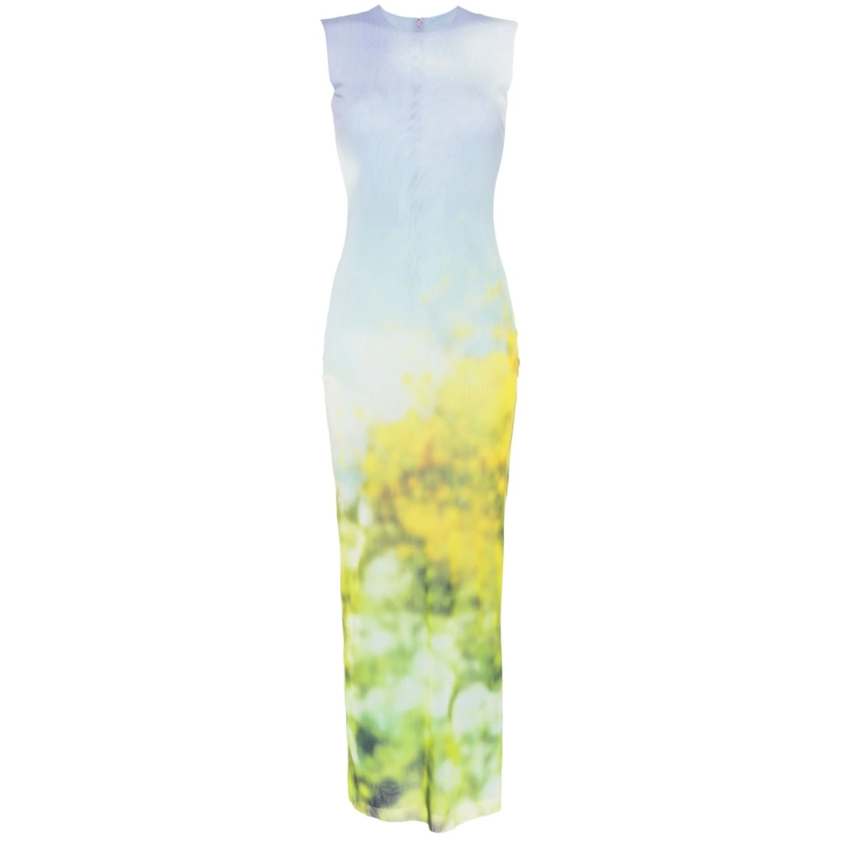 ombré-print midi dress