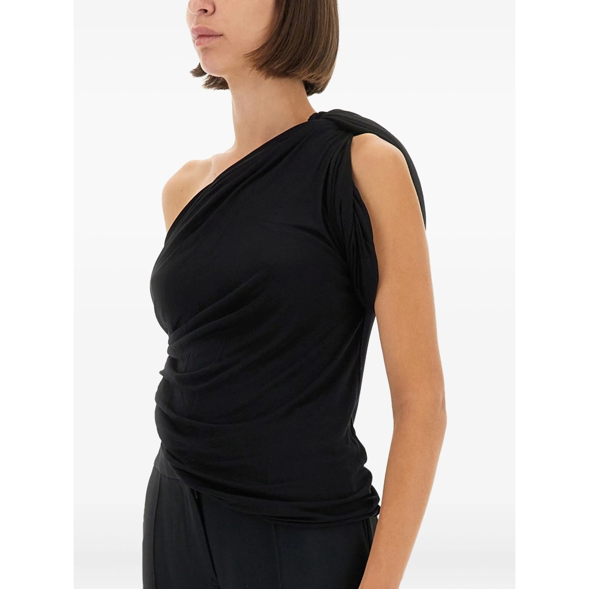 one-shoulder draped top - Img 4