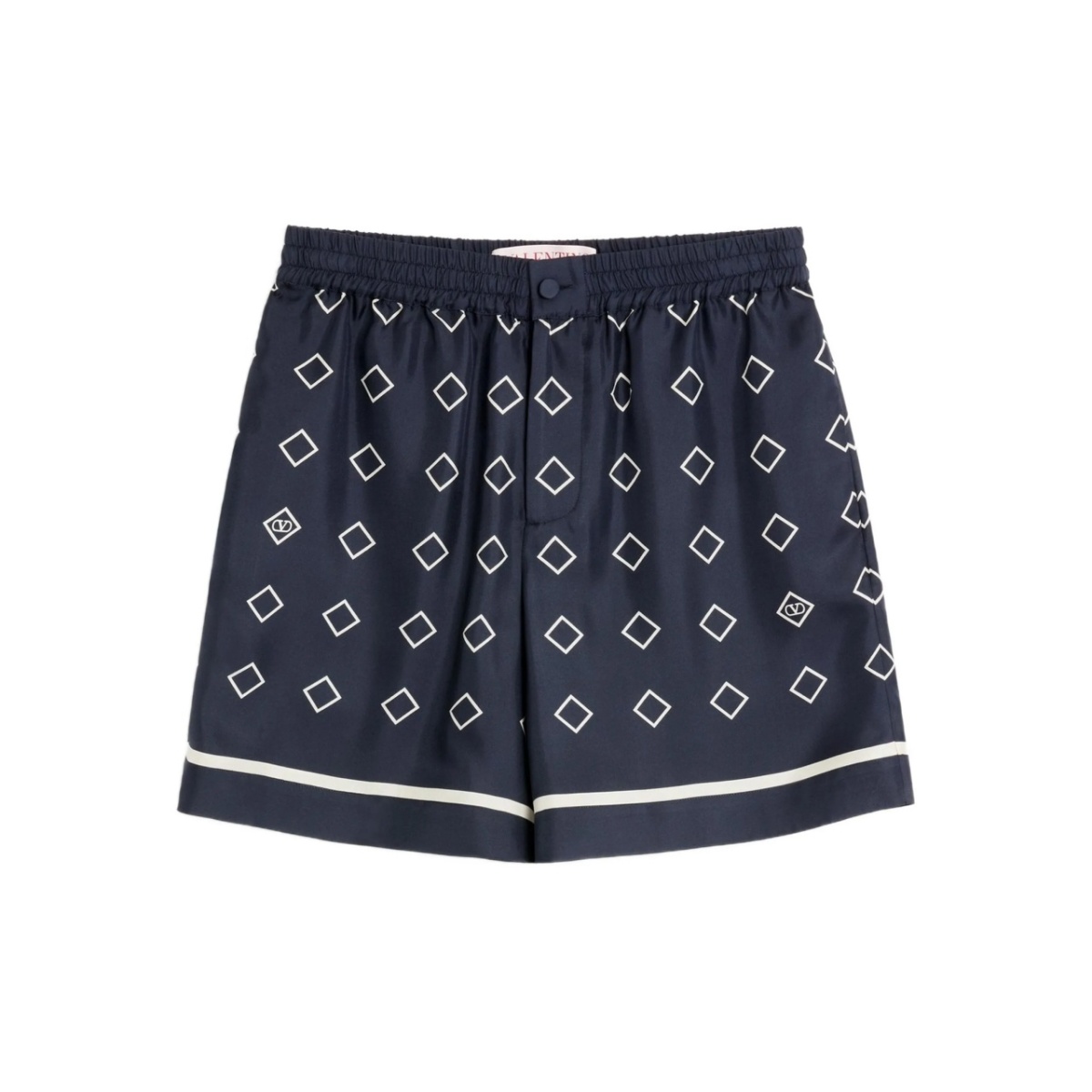 Opticool-print twill bermuda shorts