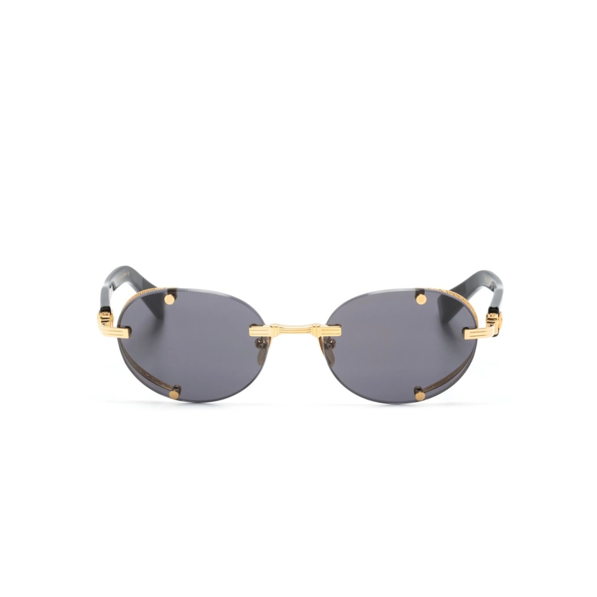 oval-frame tinted sunglasses