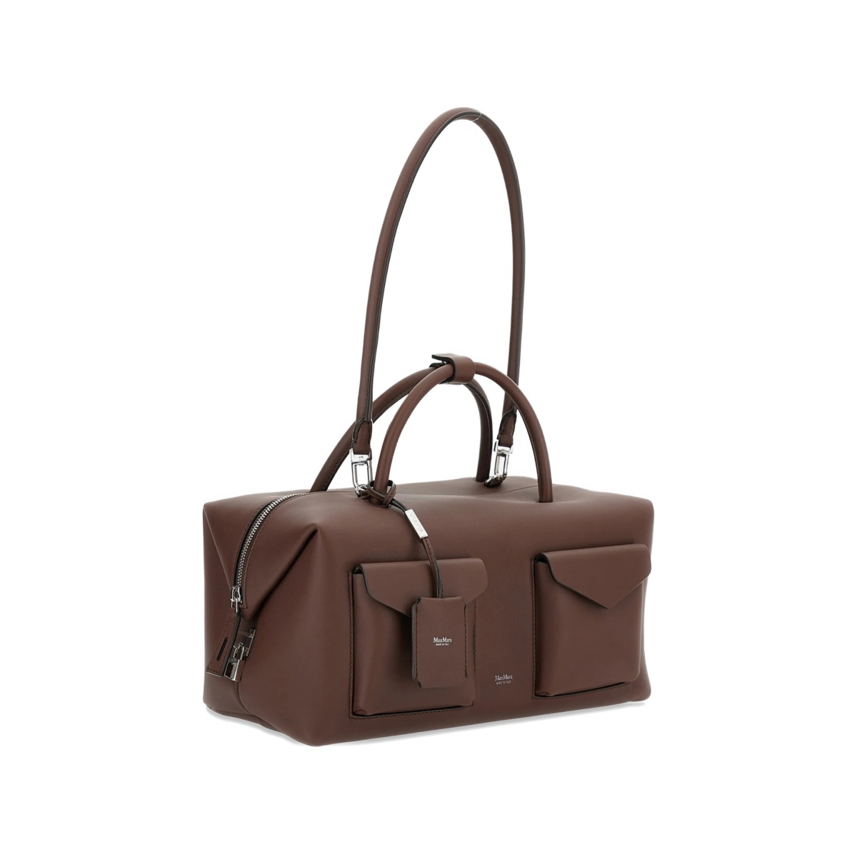 padlock flap leather shoulder bag - Img 3
