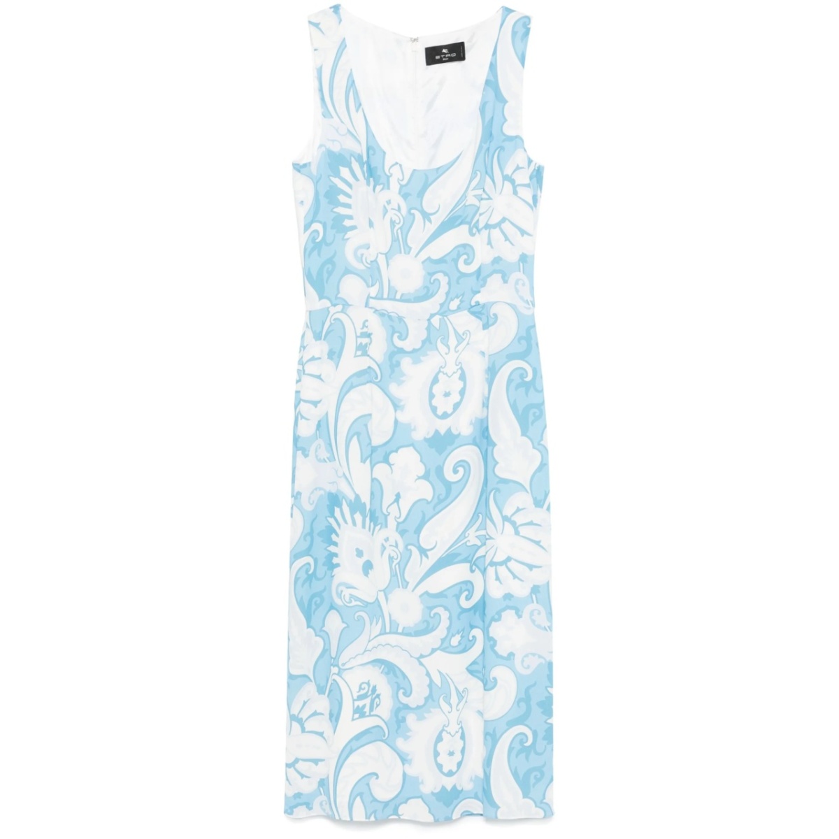 paisley-print midi dress