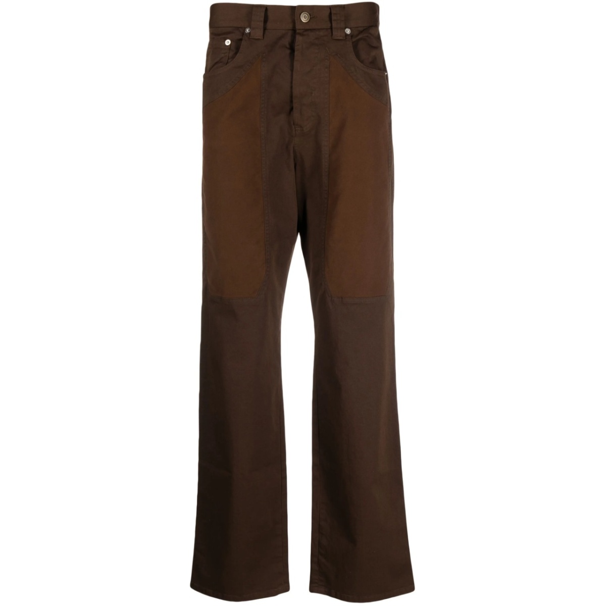 panelled stretch bootcut jeans