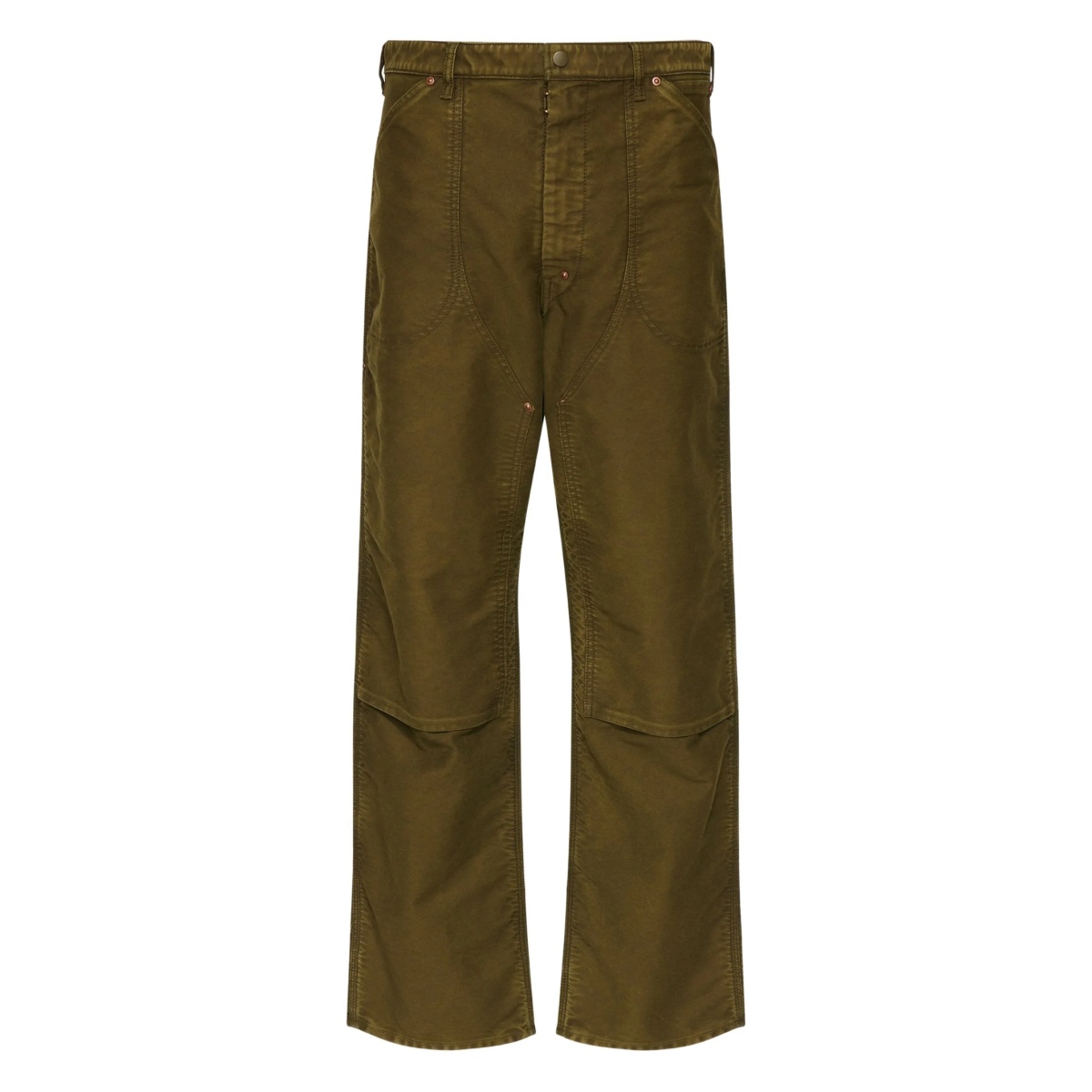 patch cotton trousers