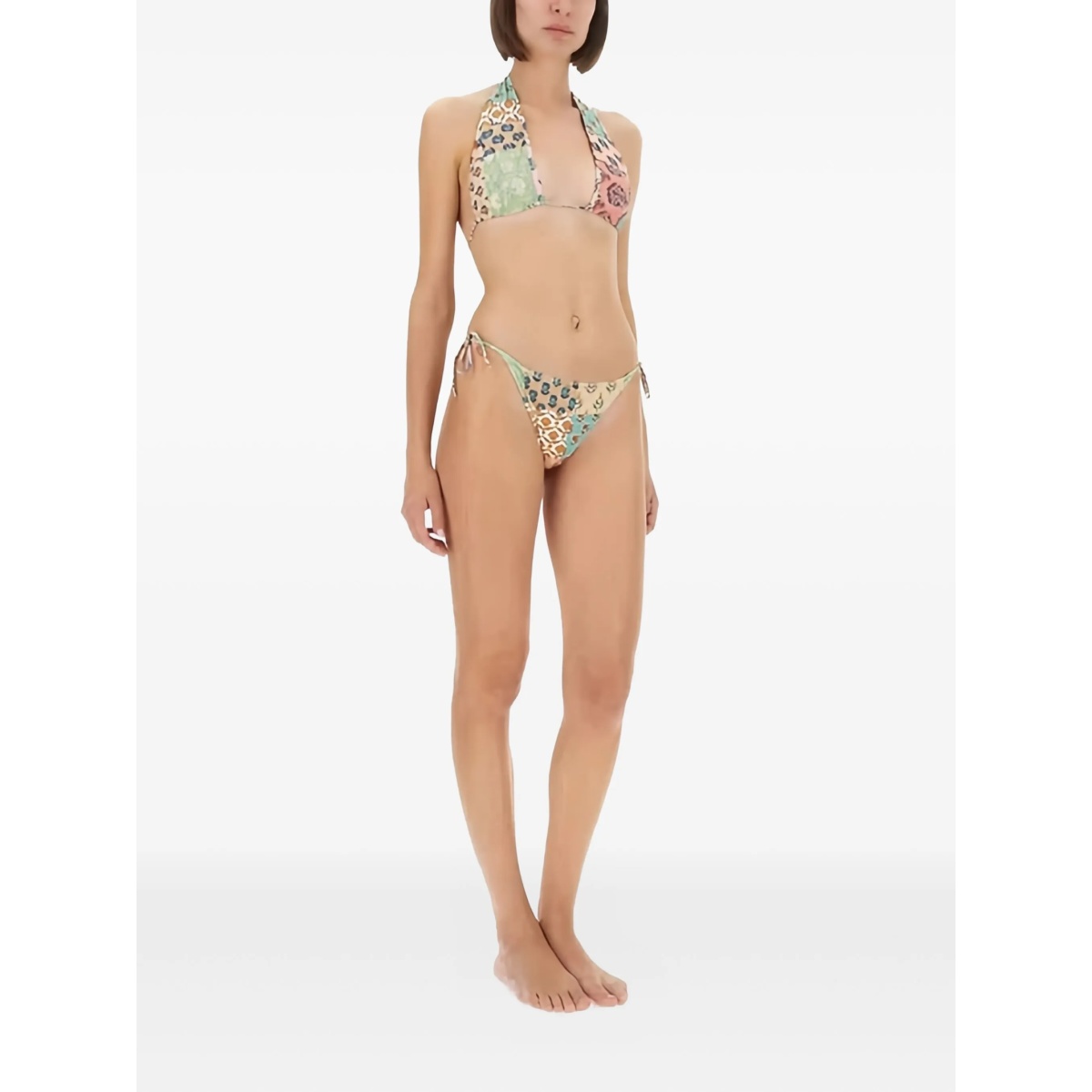 patchwork halter bikini top - Img 2