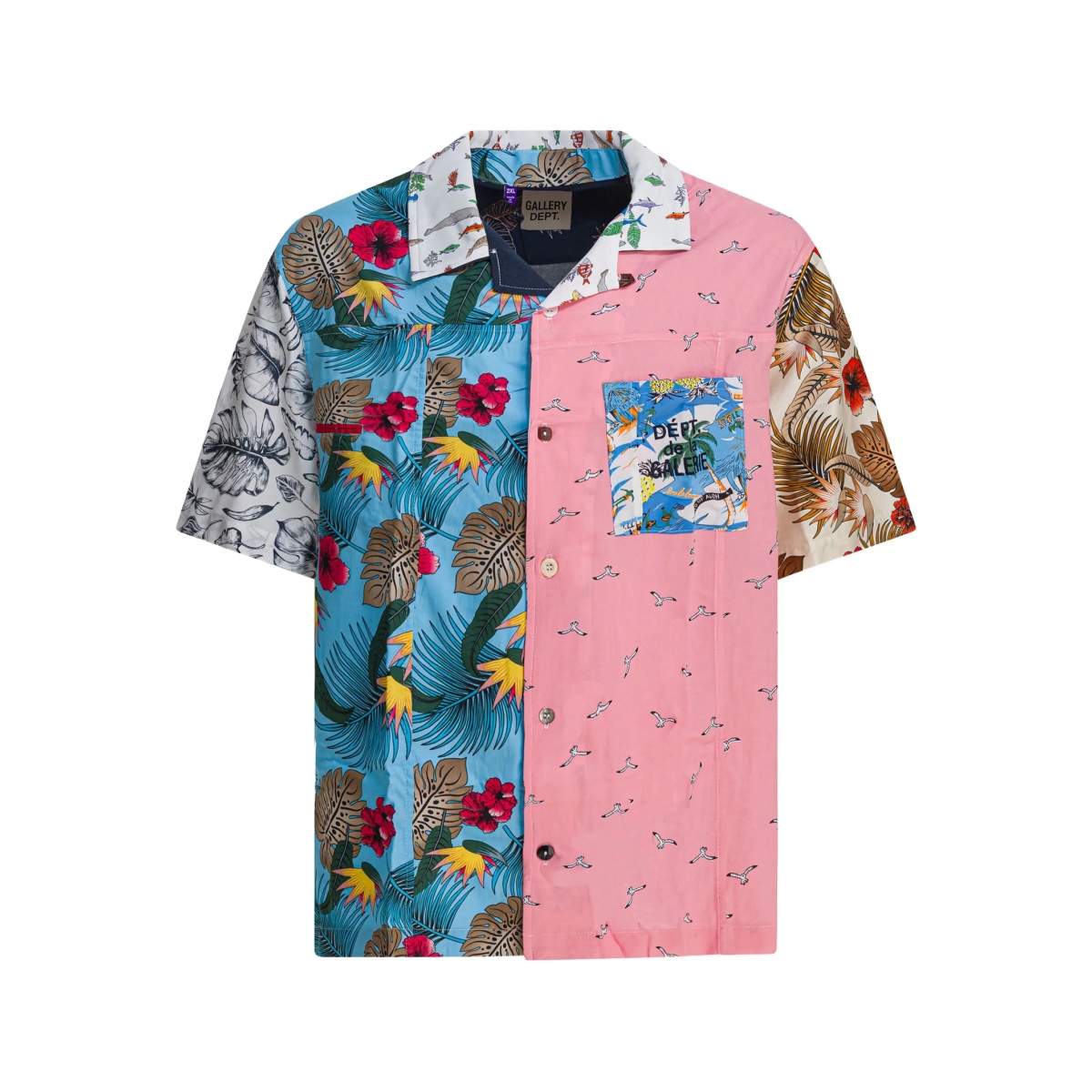 patchwork panelled shirt