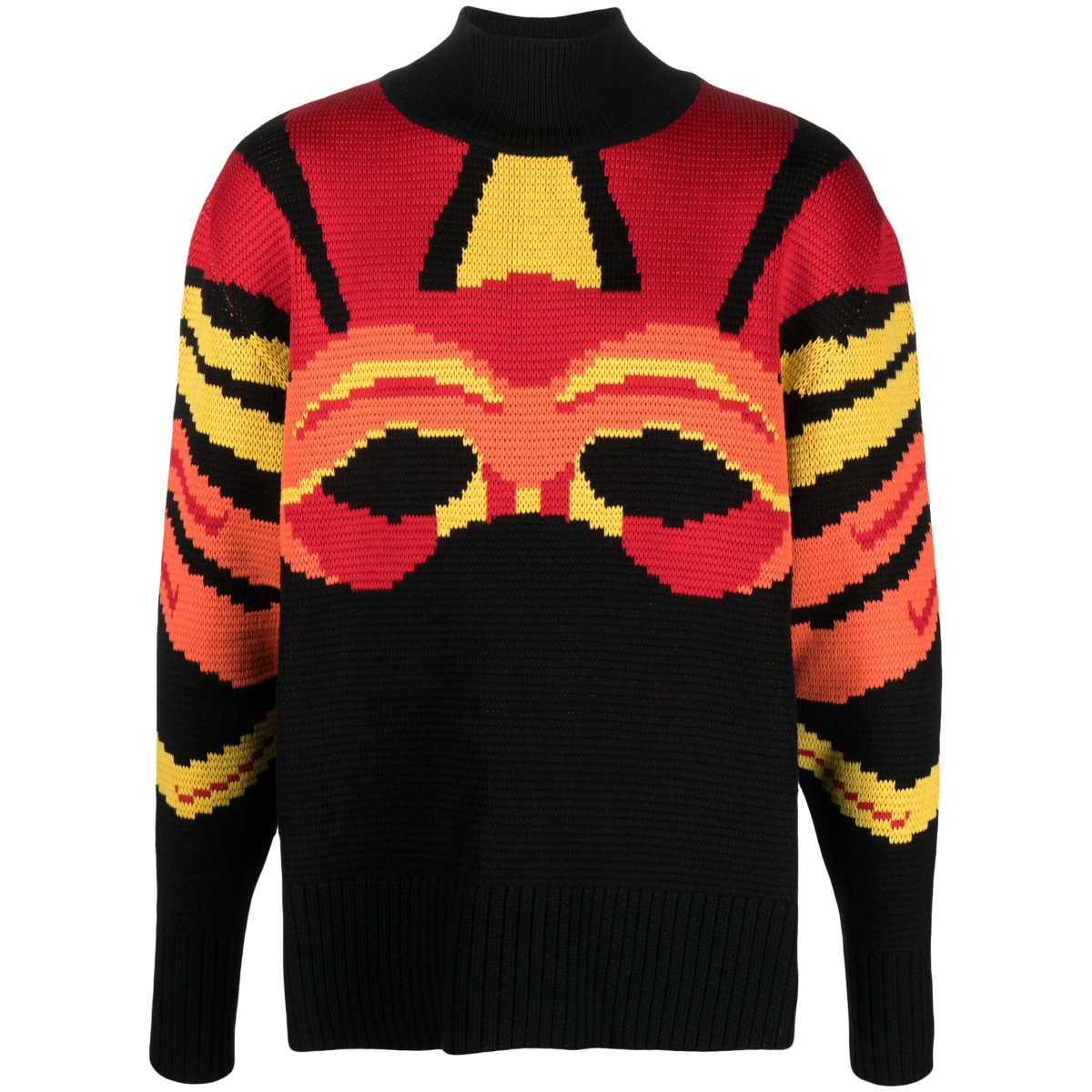patterned intarsia-knit jumper