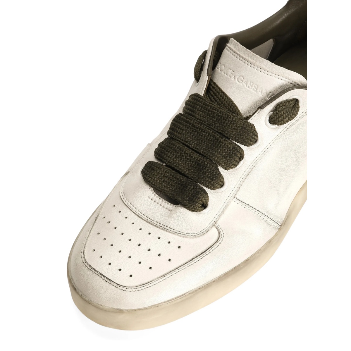 perforated-detail lace-up sneakers - Img 3