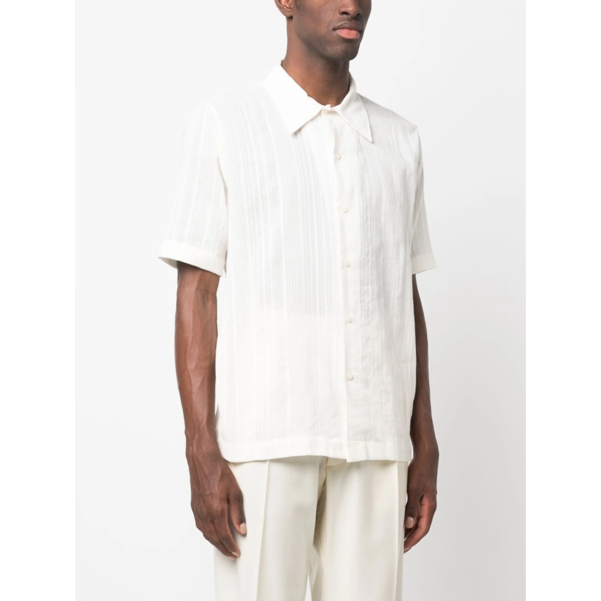 pintuck cotton shirt - Img 3