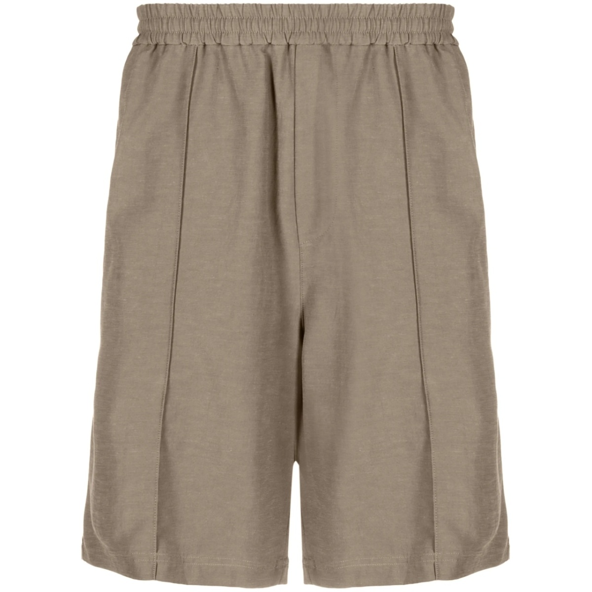 pintucked elasticated bermuda shorts