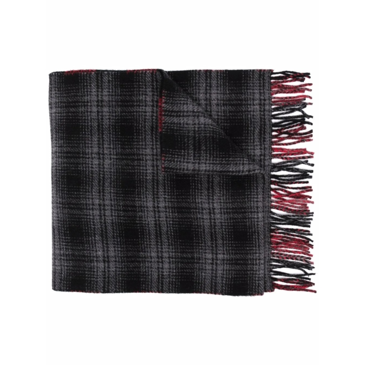 plaid-check pattern scarf