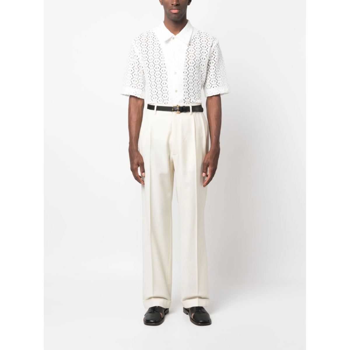 pointelle-knit shirt - Img 2