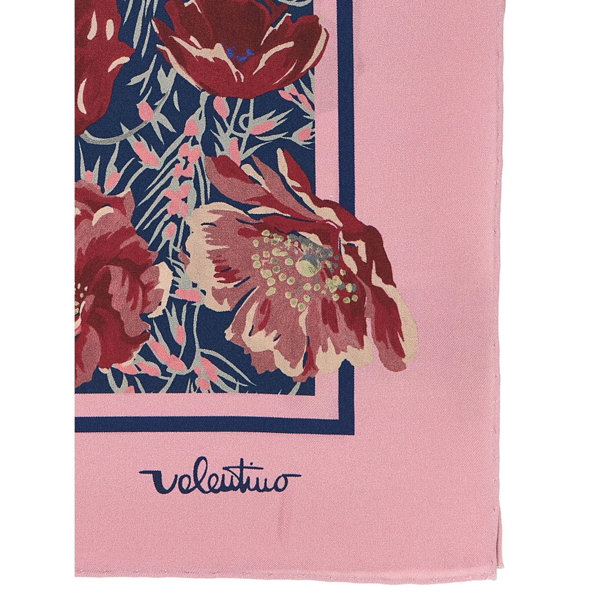 poppies print silk scarf - Img 2
