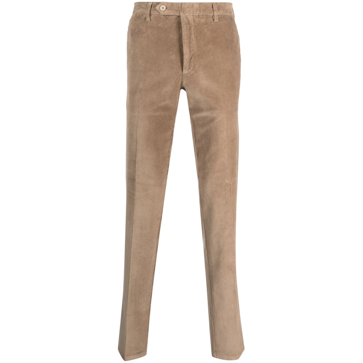 pressed-crease corduroy slim-fit trousers