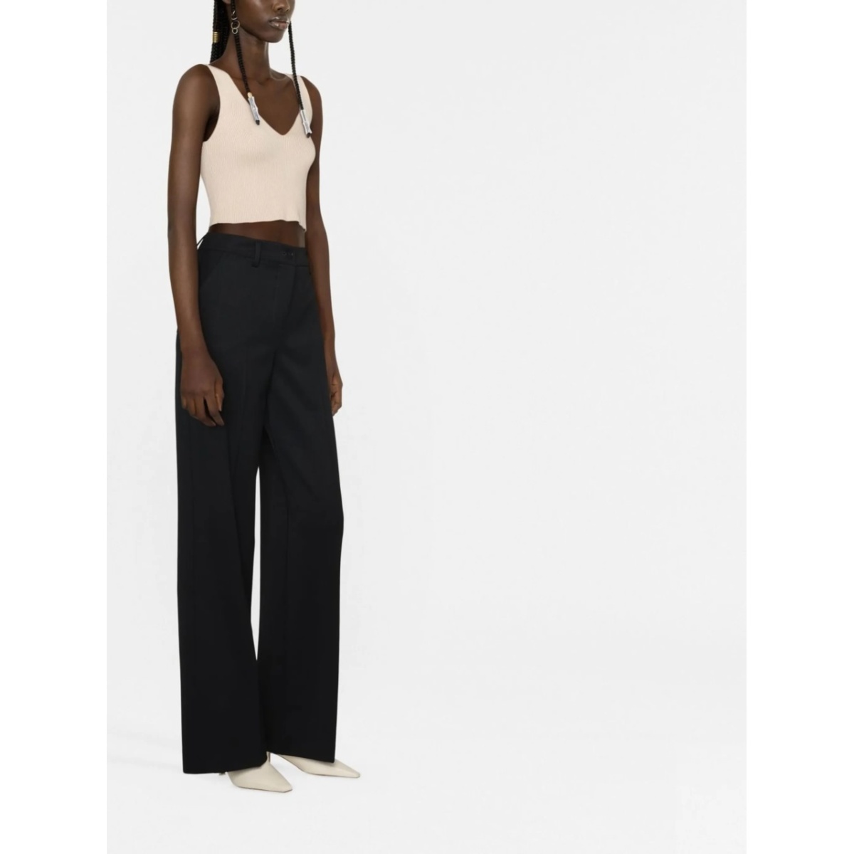 pressed-crease tailored trousers - Img 4