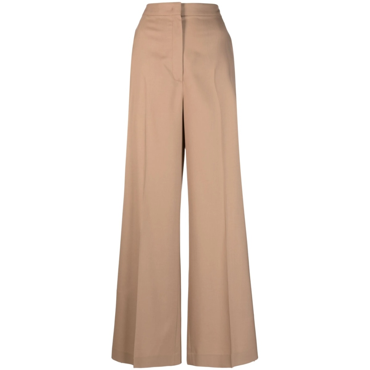 pressed-crease wide-leg trousers