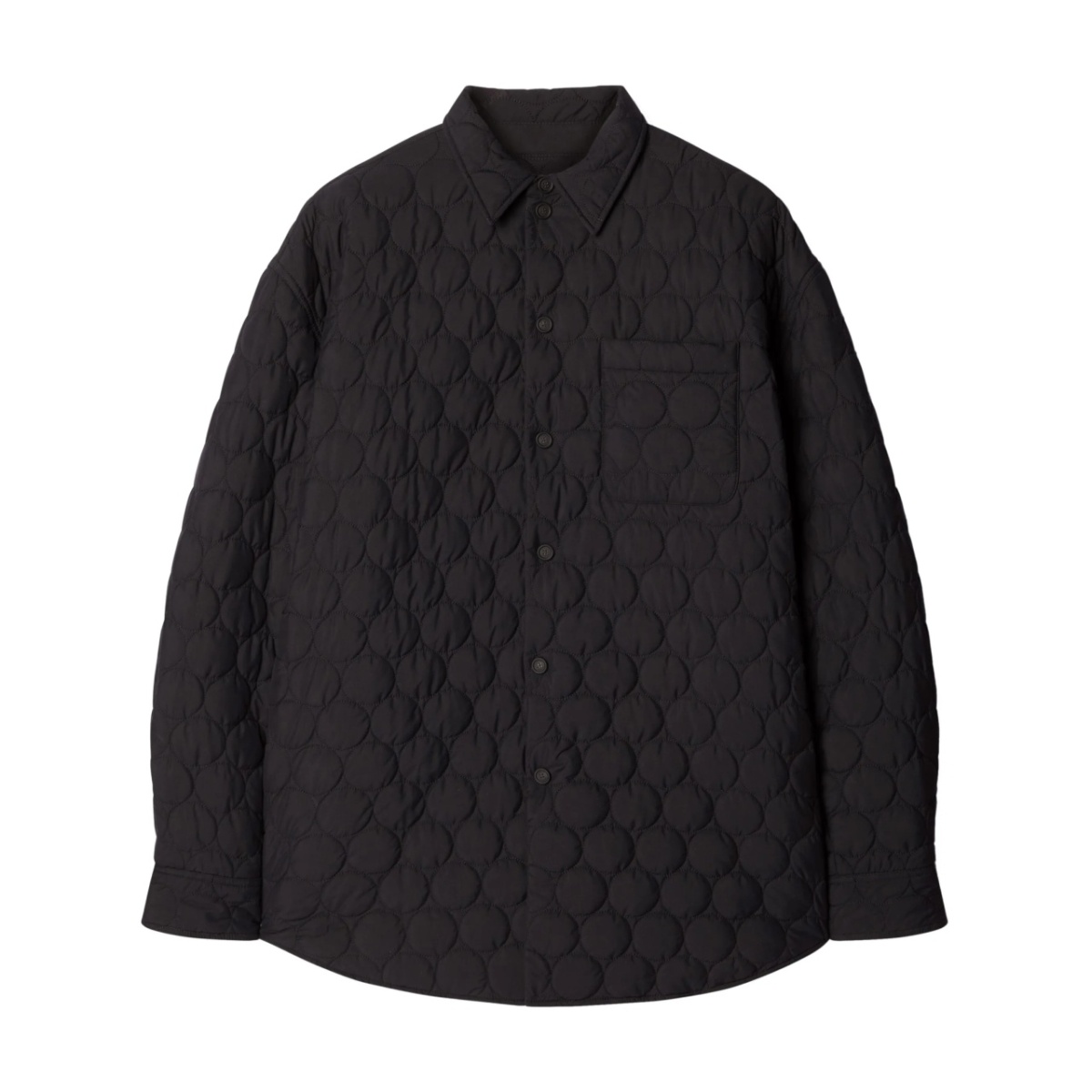 quilted collared jacket