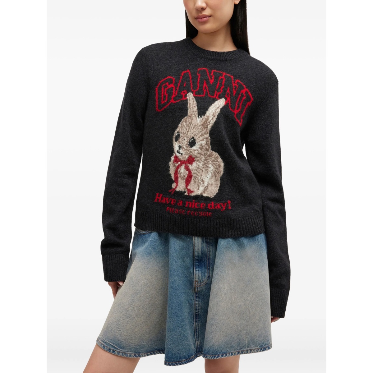 rabbit graphic sweater - Img 3