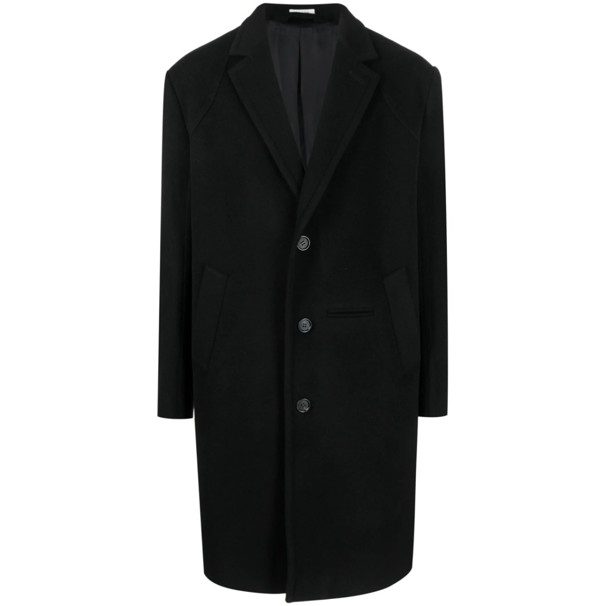 raglan sleeves wool-blend coat